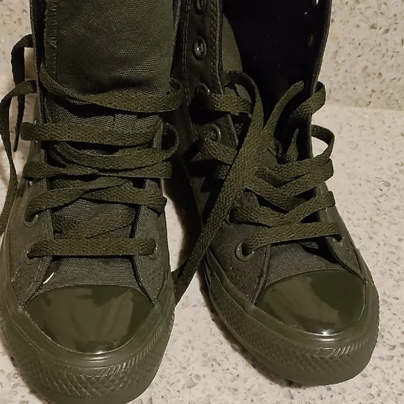 Converse O.P.I Olive Green High-Top Sneakers - Picture 2 of 13